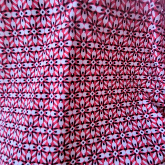 Roz & Ali Women Top Size 1X Geometric design Long Split Sleeve Colorful Soft - Picture 4 of 9